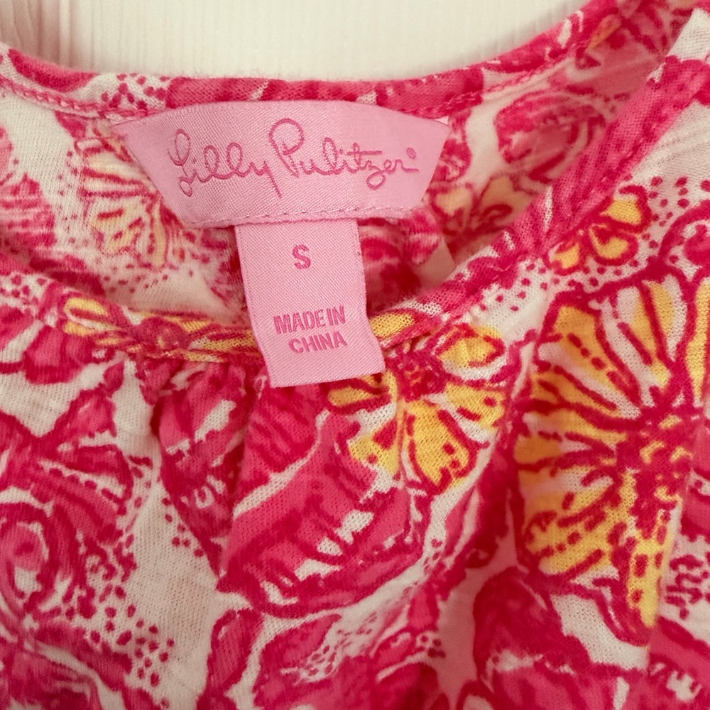 Lilly Pulitzer Pink Floral Sleeveless Dress Women’s Small Summer Resort - Picture 3 of 8